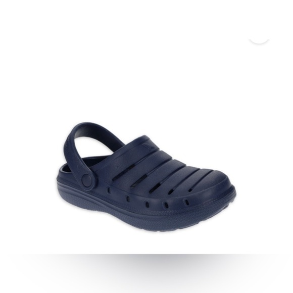 little Boy’s dark blue rubber easy slip-on comfortable lightweight clogs size 13 - Picture 5 of 6